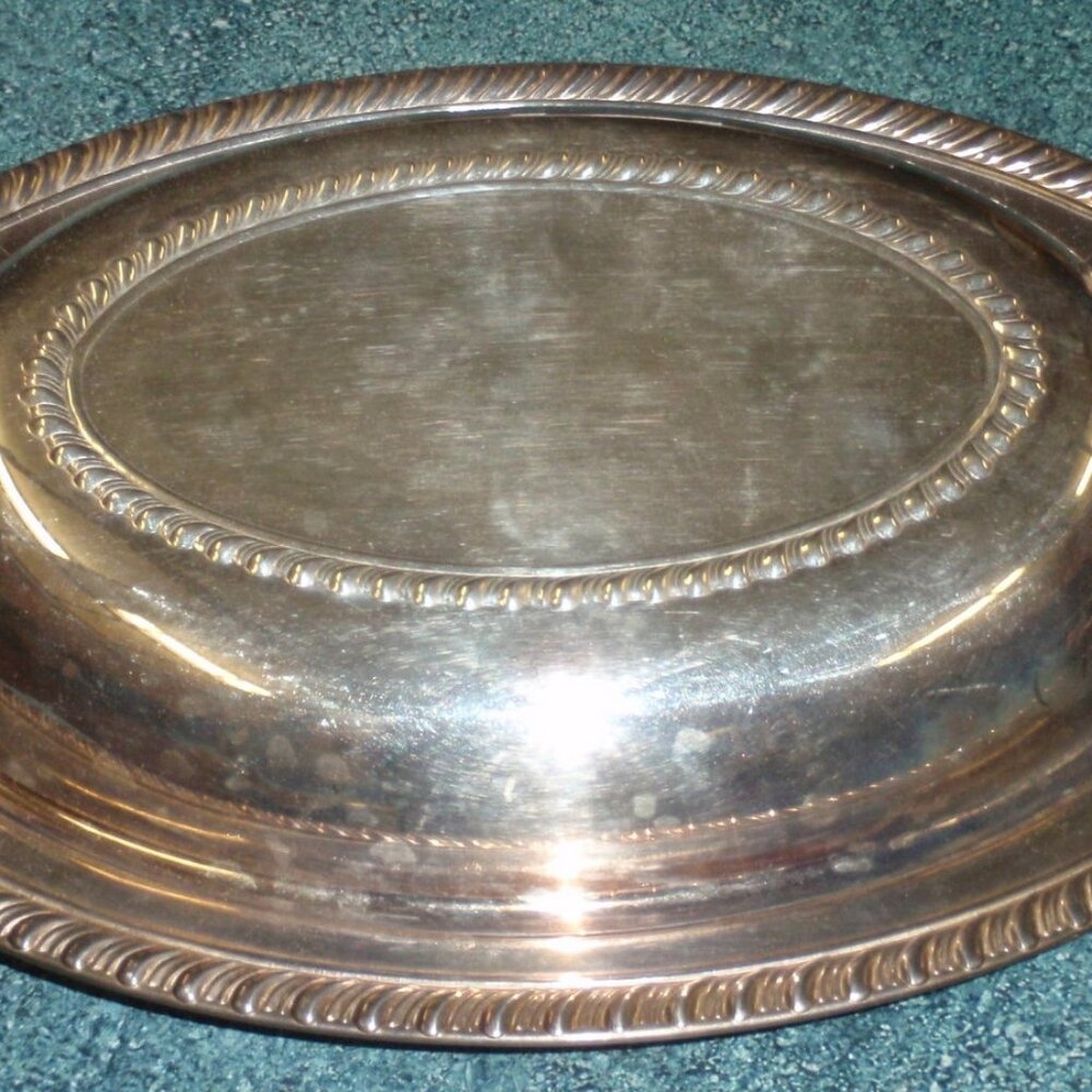 Vintage Ornate Crosby Silver Plate Covered Serving Dish Rare Collectible Gift!